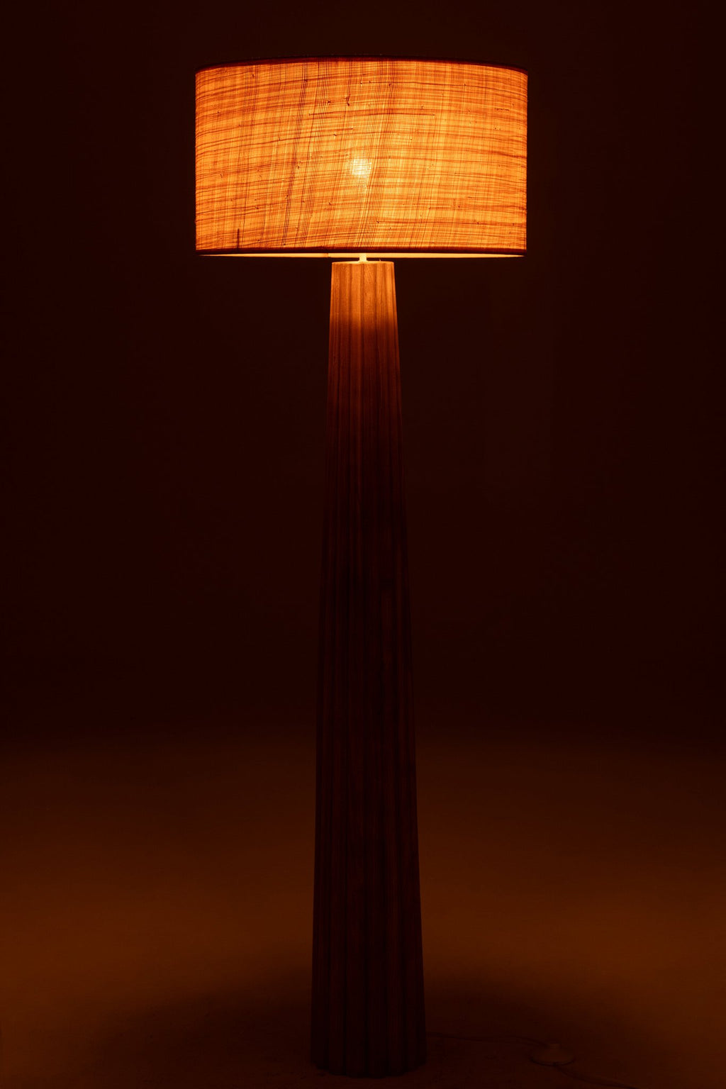 J-Line Vloerlamp Paraplu Ailanthus Hout Naturel