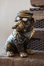 J-Line decoratie Bulldog Sigaret B - polyresin - bruin - L