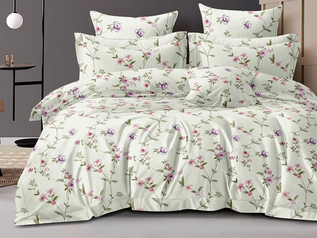Elastisch hoeslakenset - Glace Cotton Bedrukt - Kingsize, 3-delig (72"x78")