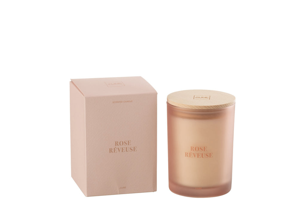 J-Line geurkaars Accords Essentiels - Rose Rêveuse - roze - 38U