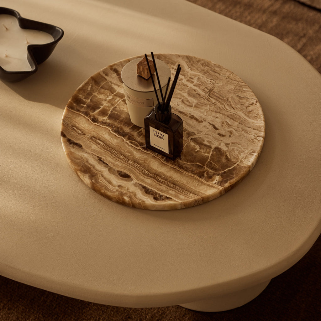 Sandal onyx dienblad rond 40cm