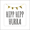 Hipp Hipp Hurra - wensetiket - rol van 500 stuks