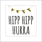 Hipp Hipp Hurra - wensetiket - rol van 500 stuks