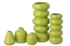 J-Line vaas - porselein - groen - set van 3