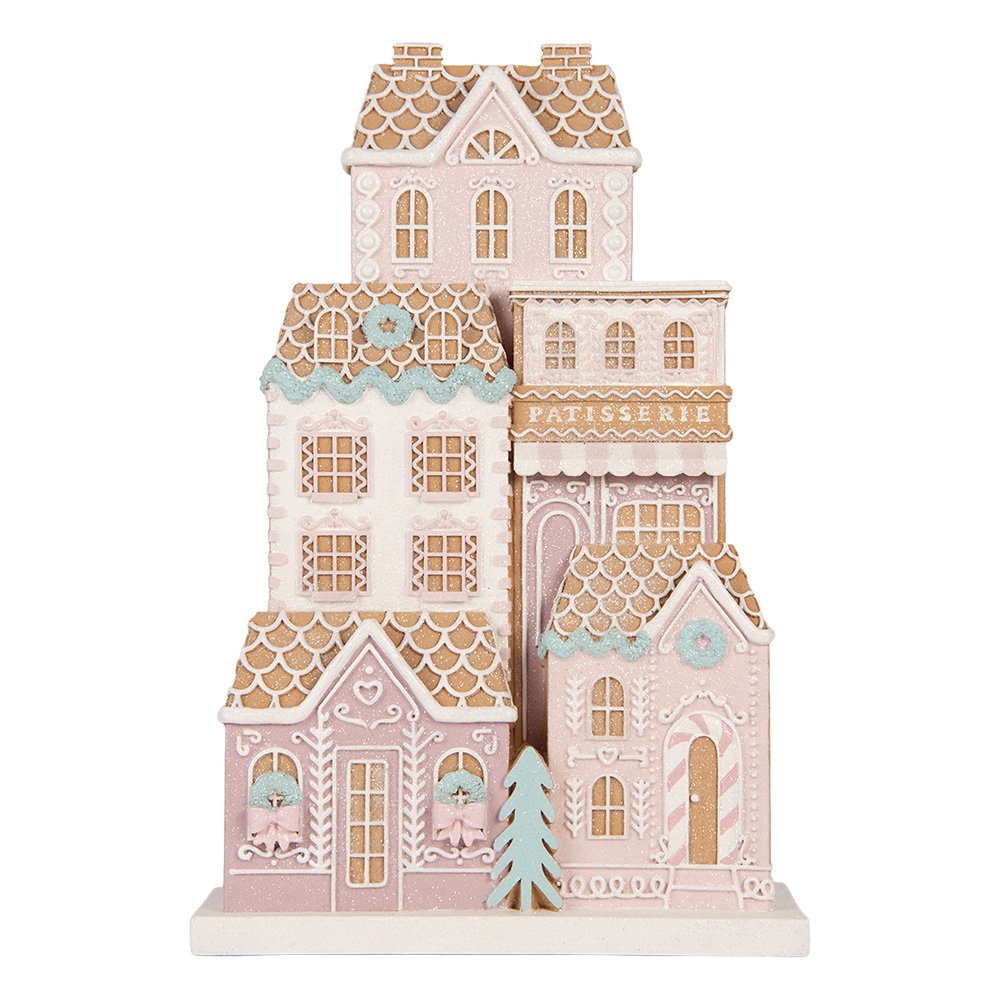 Gingerbread house 26x10x40 cm Bruin Kunststof