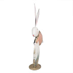 Decoratie Beeld Konijn 56 cm Wit Metaal
