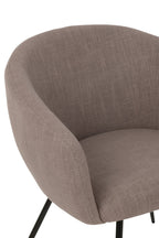 J-Line Stoel Wales Staal/Schuim Taupe