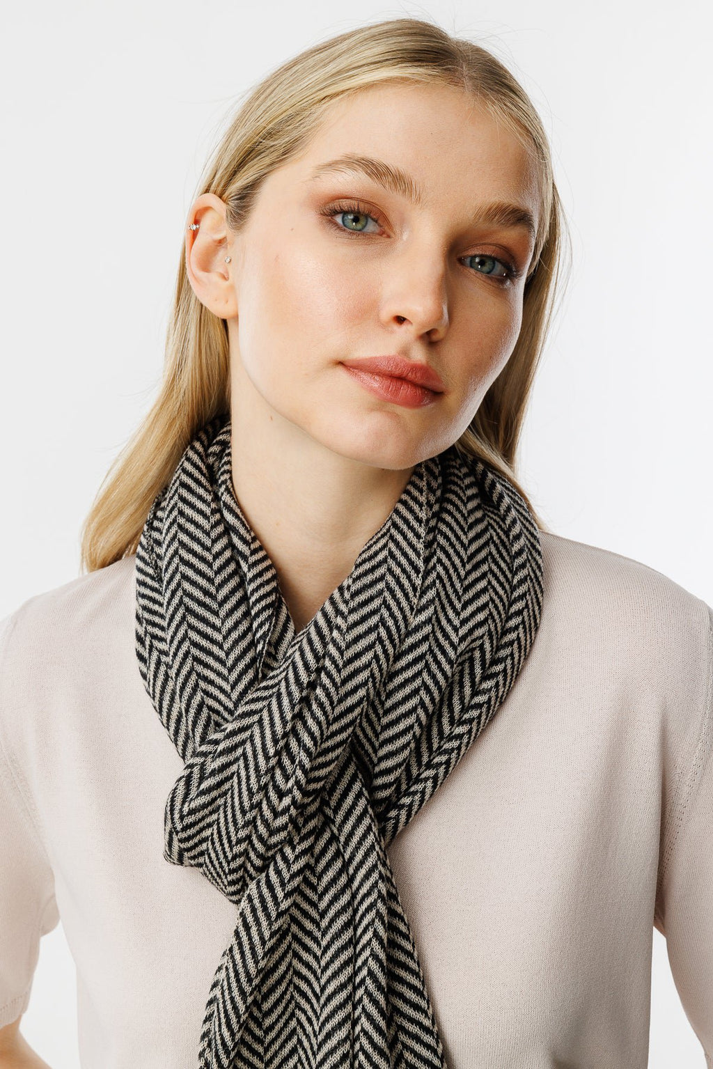 Lycia-sjaal zwart-beige