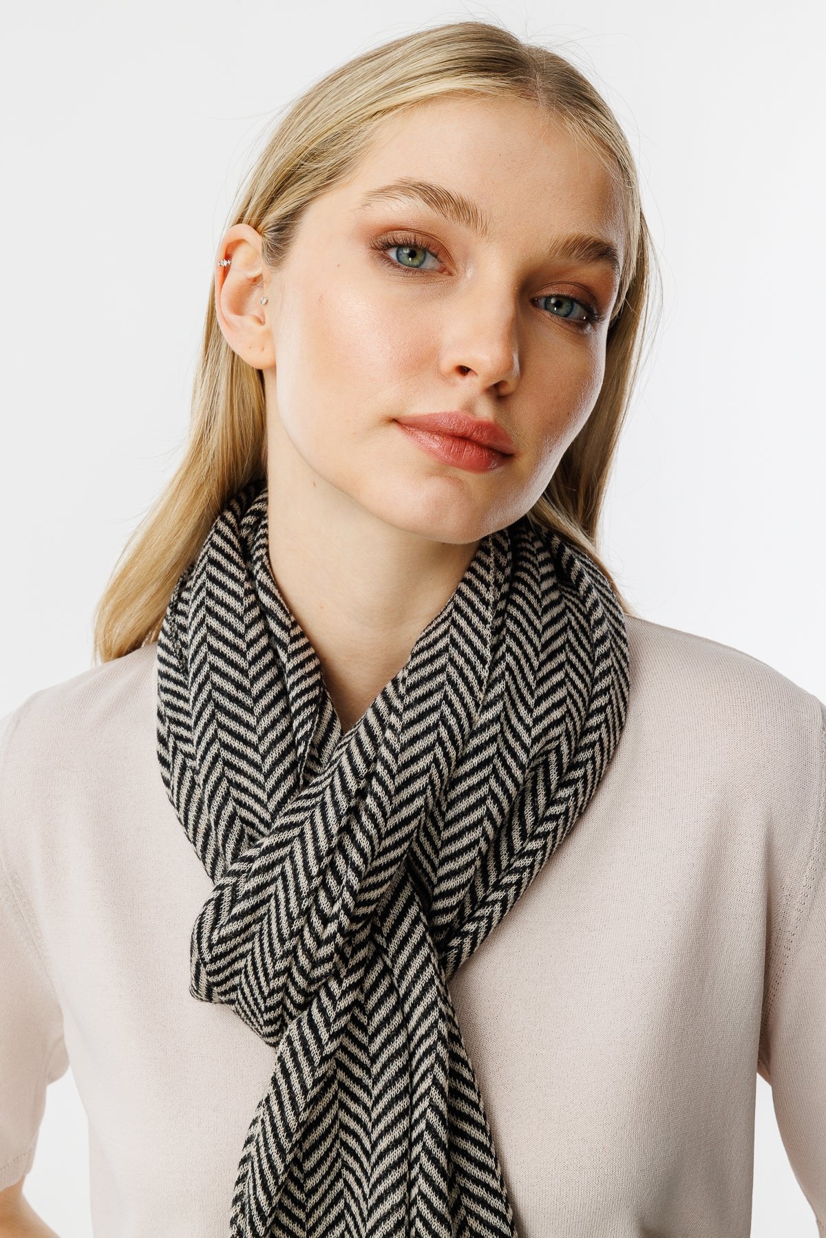 Lycia-sjaal zwart-beige