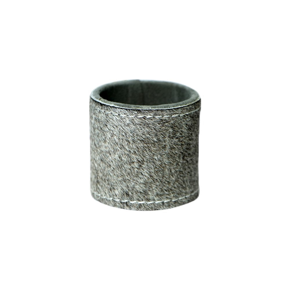 Servetring koehuid grijs 5cm