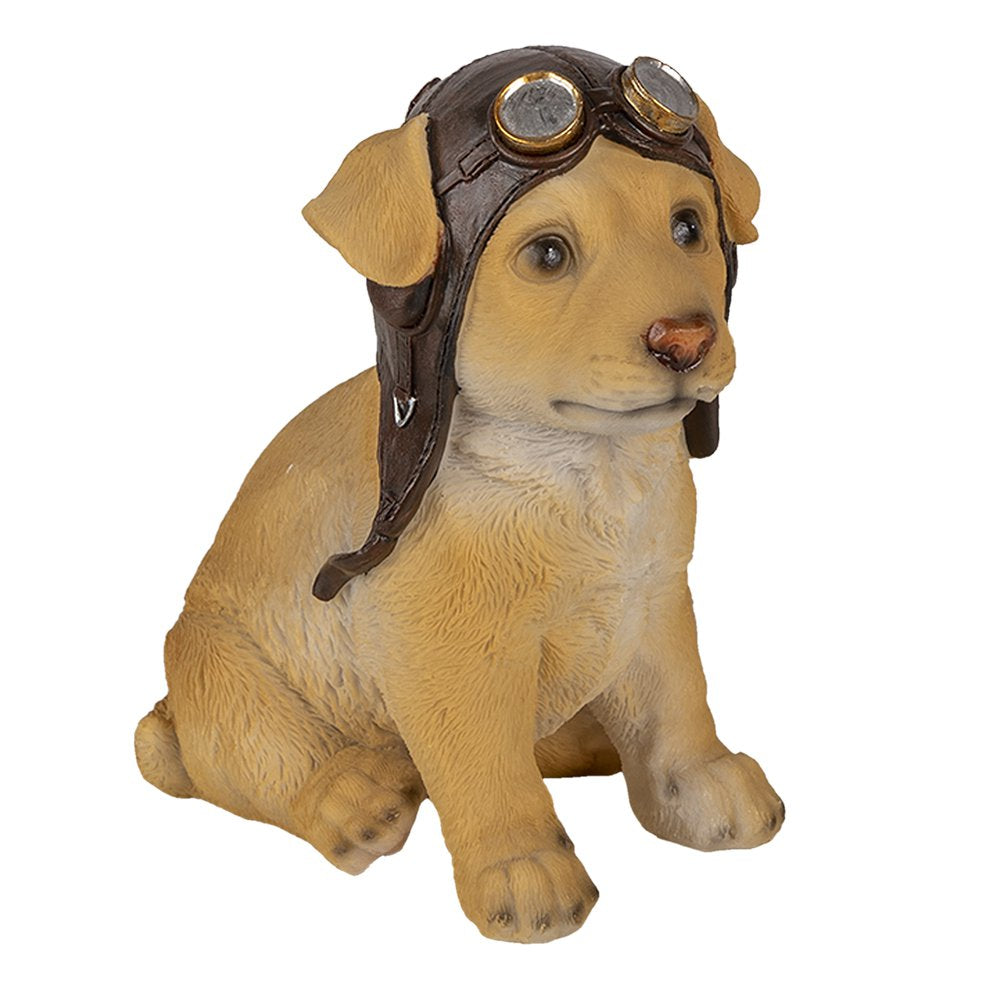Beeld Hond 14x10x16 cm Bruin Polyresin