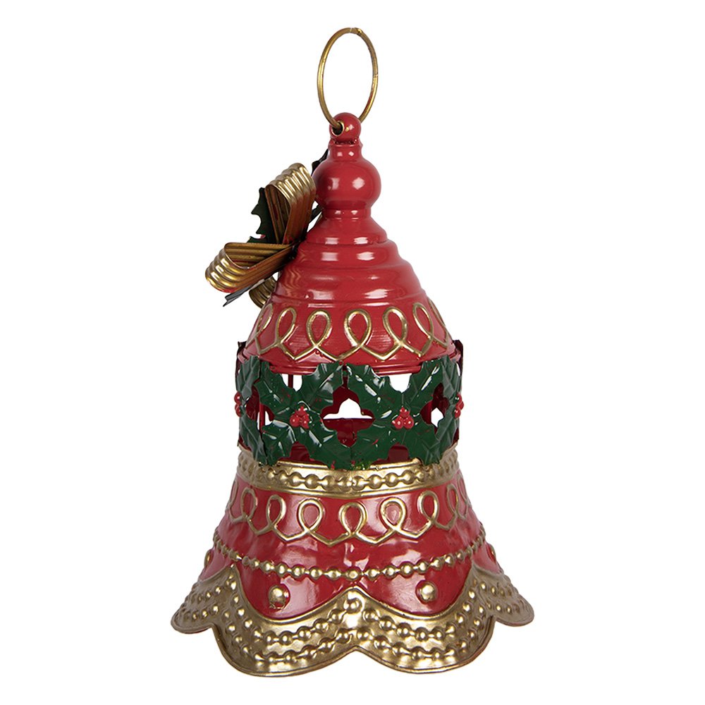 Kerstdecoratie Beeld Bel Ø 21x29 cm Rood Metaal