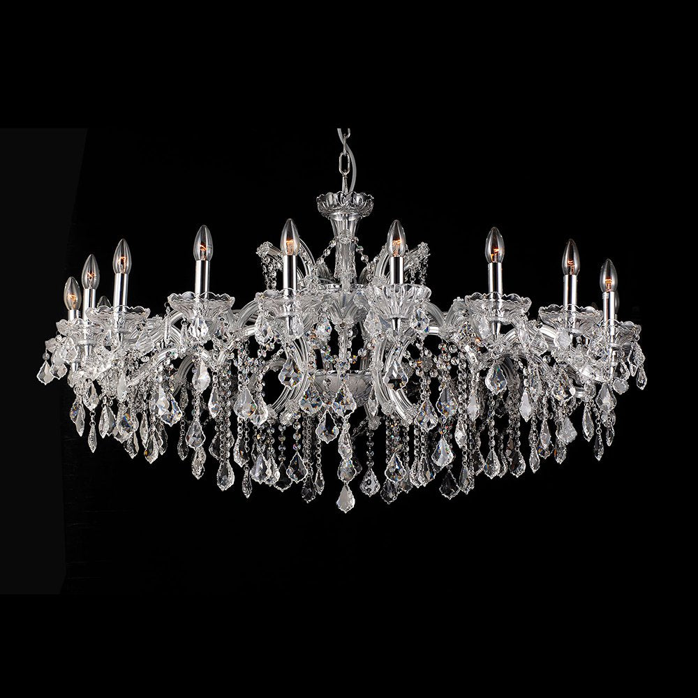 Kroonluchter Ø 120x64 cm Transparant IJzer Hanglamp