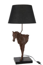 J-Line tafellamp Paardenvoorkant - polyresin - donkerbruin