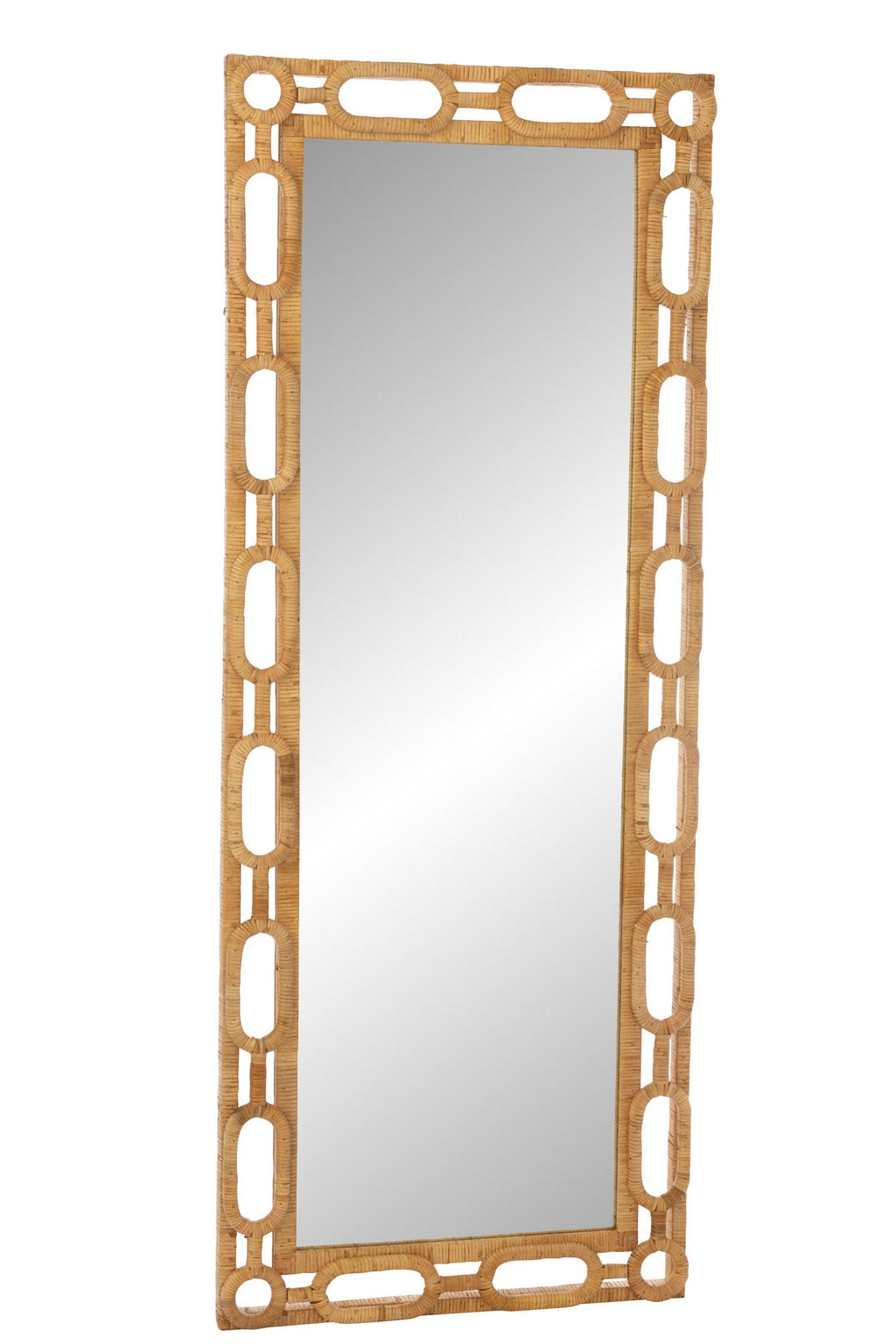 J-Line spiegel Ring - hout - naturel - L