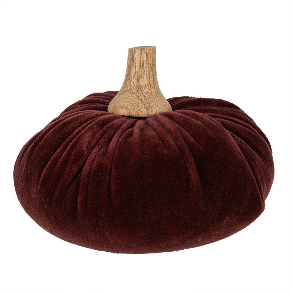 Decoratie Pompoen Ø 15x12 cm Rood Polyester
