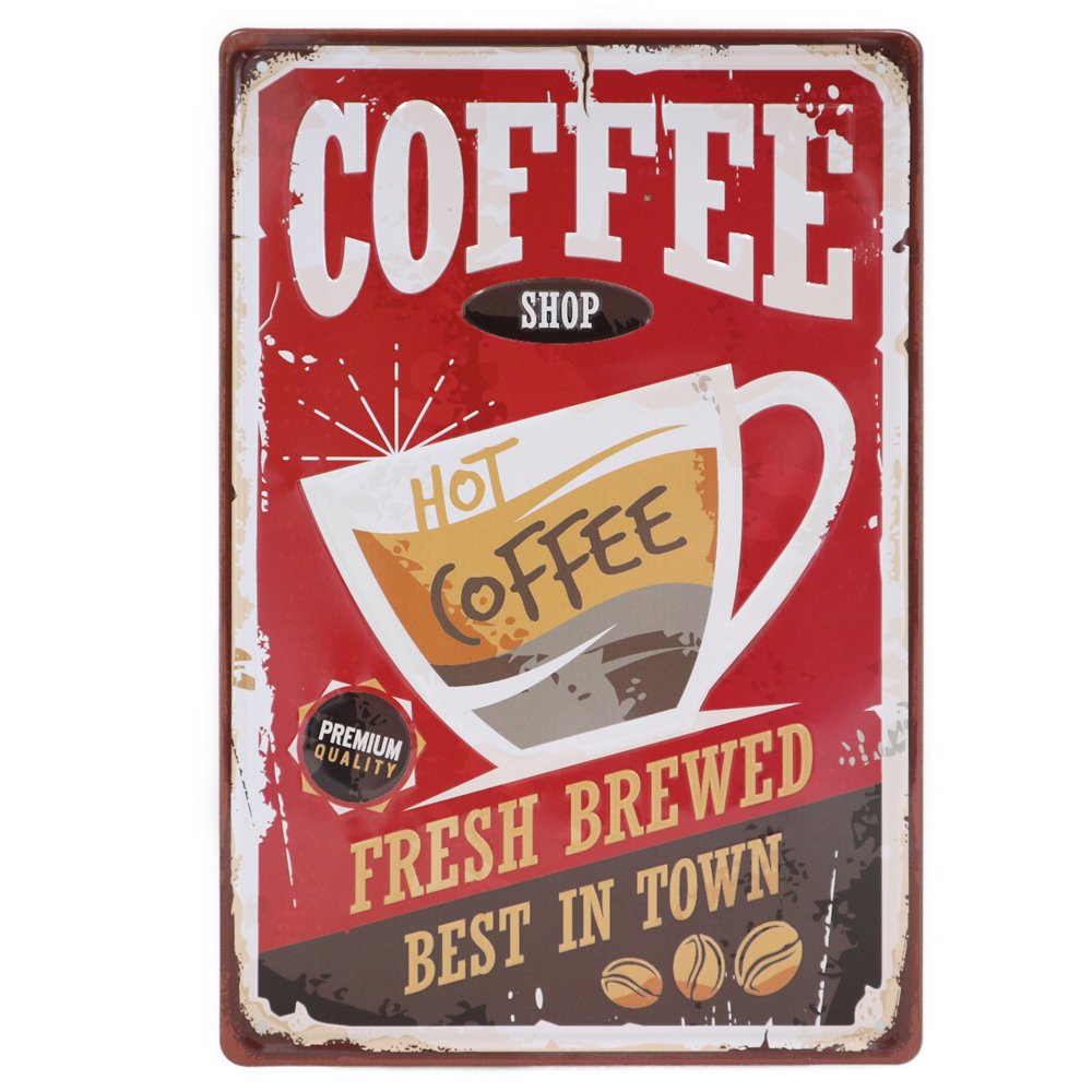 Coffee Retro Wandbord 30x20