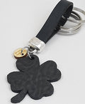 Sleutelhanger Clover leer antiek grijs