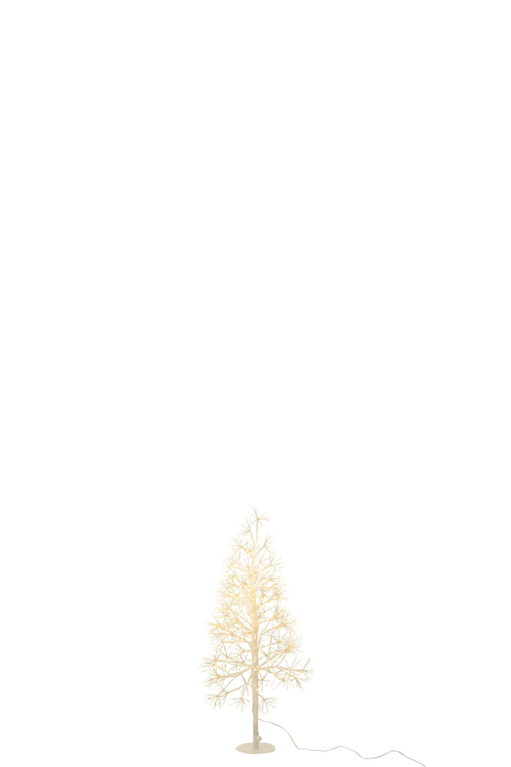 J-Line decoratie Boom - warm witte - ijzer - wit - S - LED