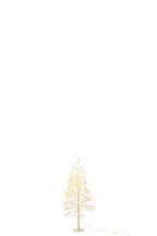 J-Line decoratie Boom - warm witte - ijzer - wit - S - LED