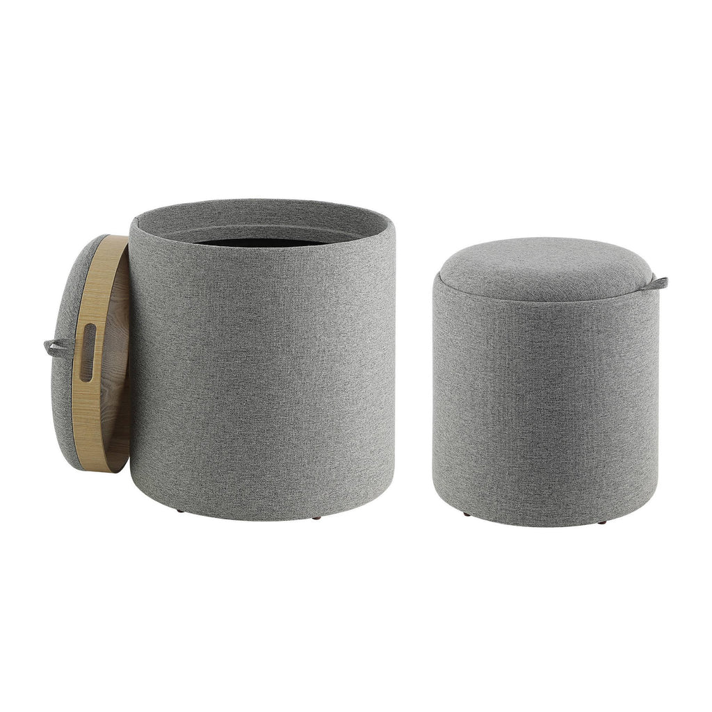 Hocker Mashike Grijs 39x44 cm