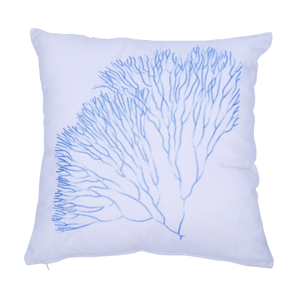 Coral kussen blauw wit 45x45cm