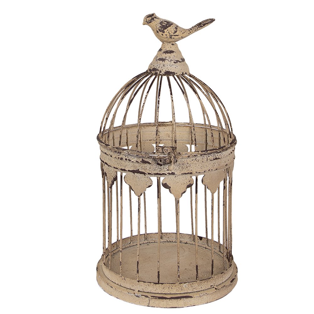 Vogelkooi Decoratie Set van 2 Ø 32x60 / Ø 23x40 cm Bruin Metaal