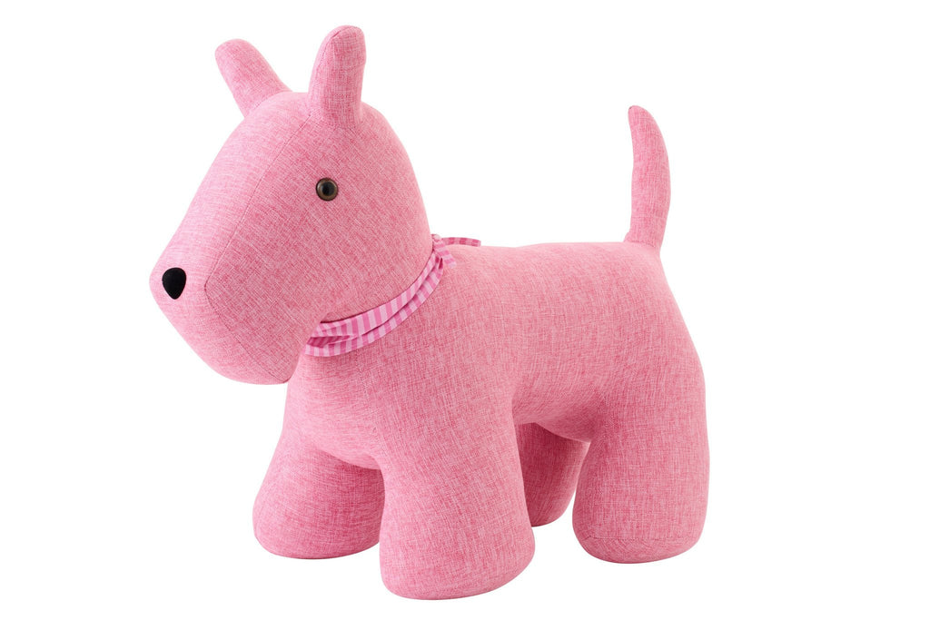 J-Line deurstopper Hond + Sjaal - polyester - roze - L