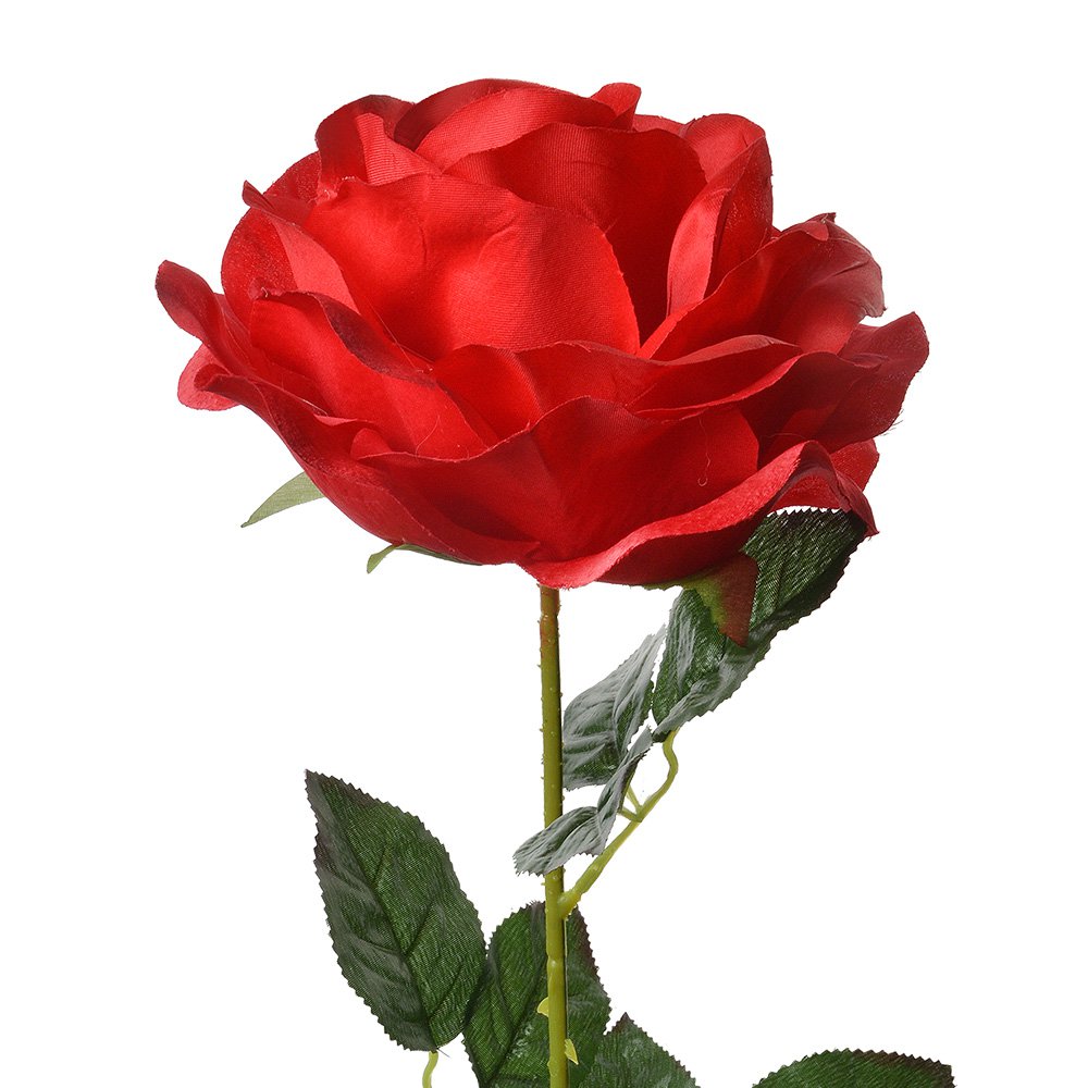 Kunstbloem Roos 75 cm Rood Kunststof