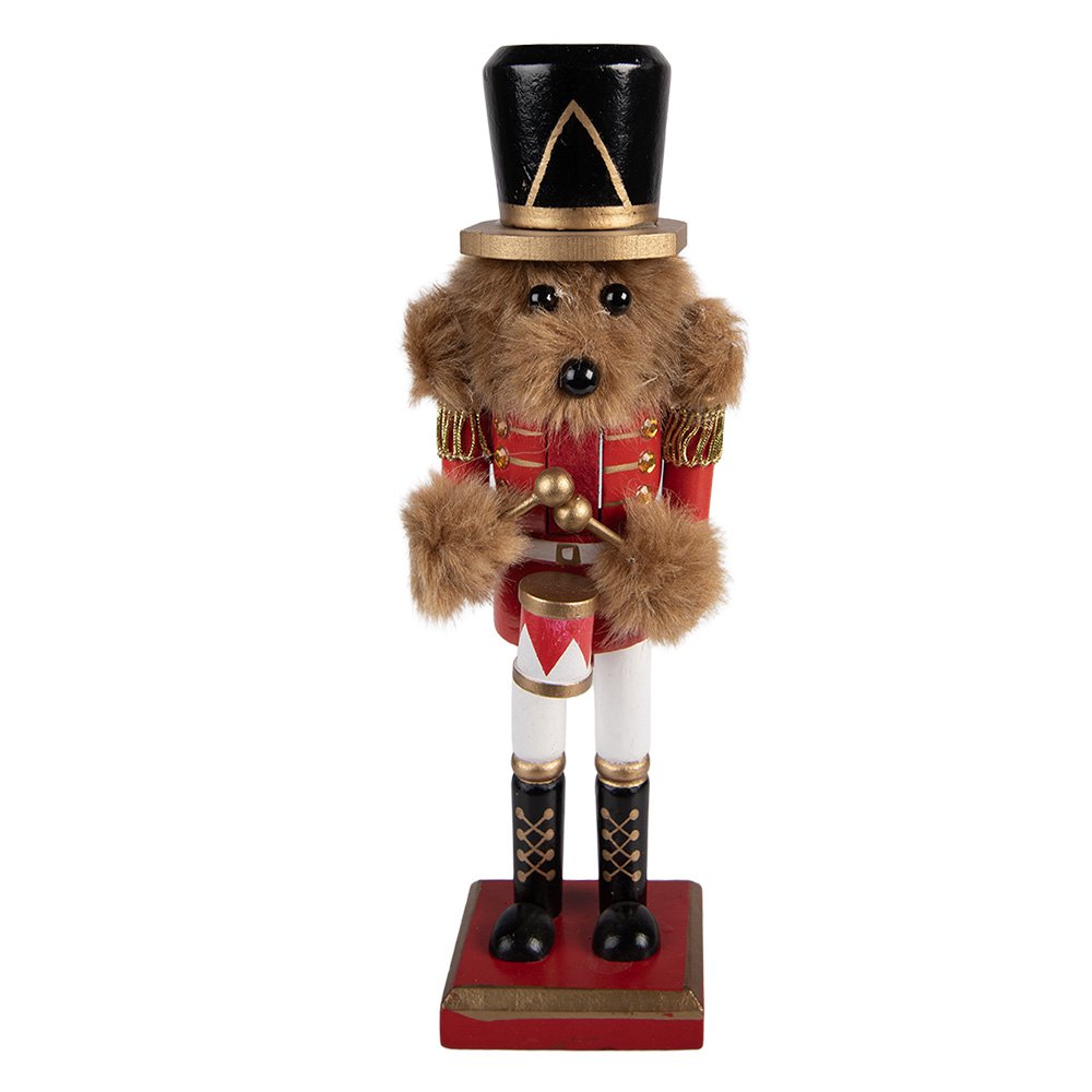 Kerstdecoratie Beeld Notenkraker 9x8x25 cm Rood Hout