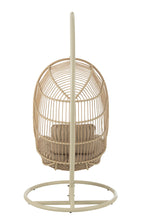 J-Line Hangstoel Egga Metaal/Koord Beige
