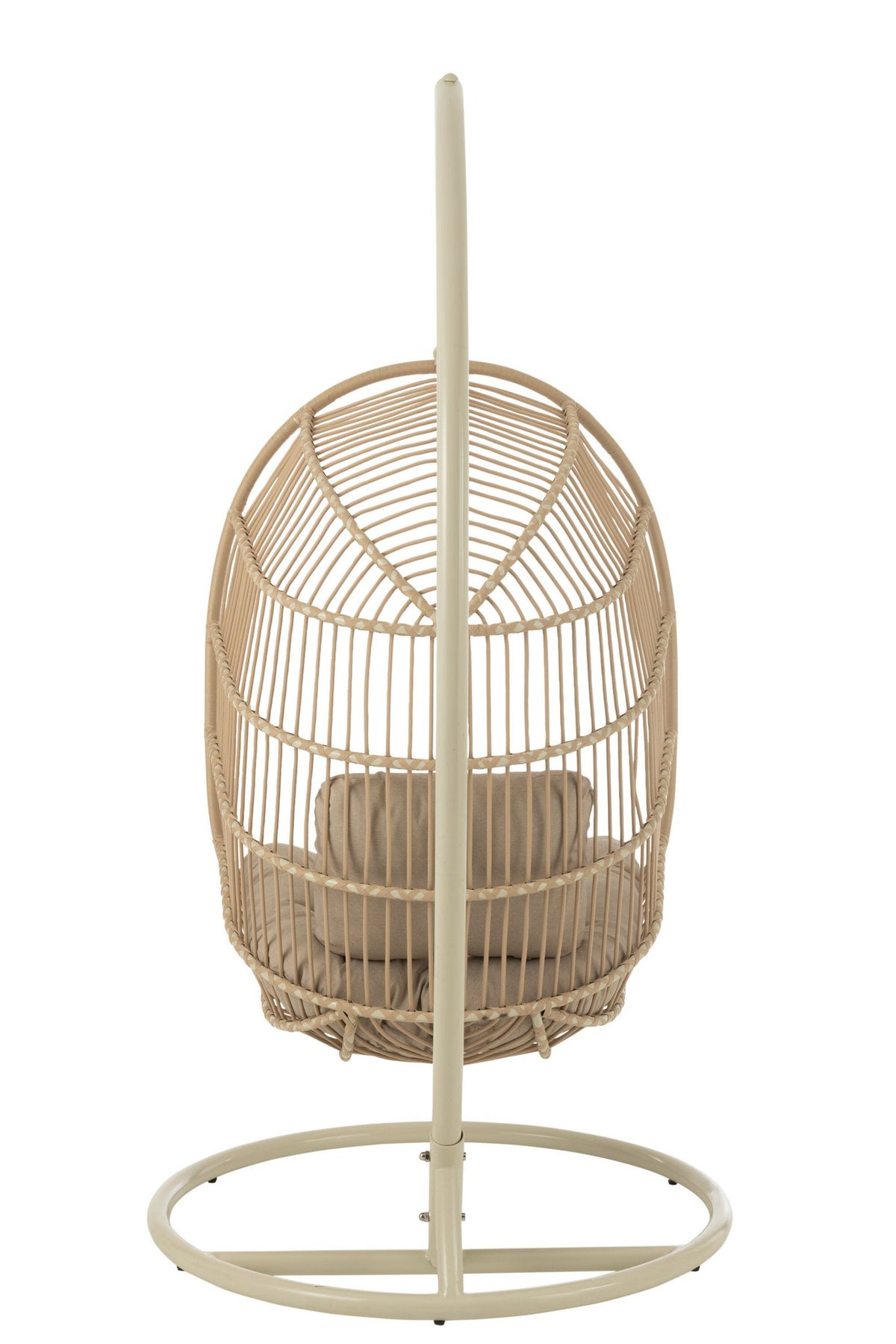 J-Line Hangstoel Egga Metaal/Koord Beige