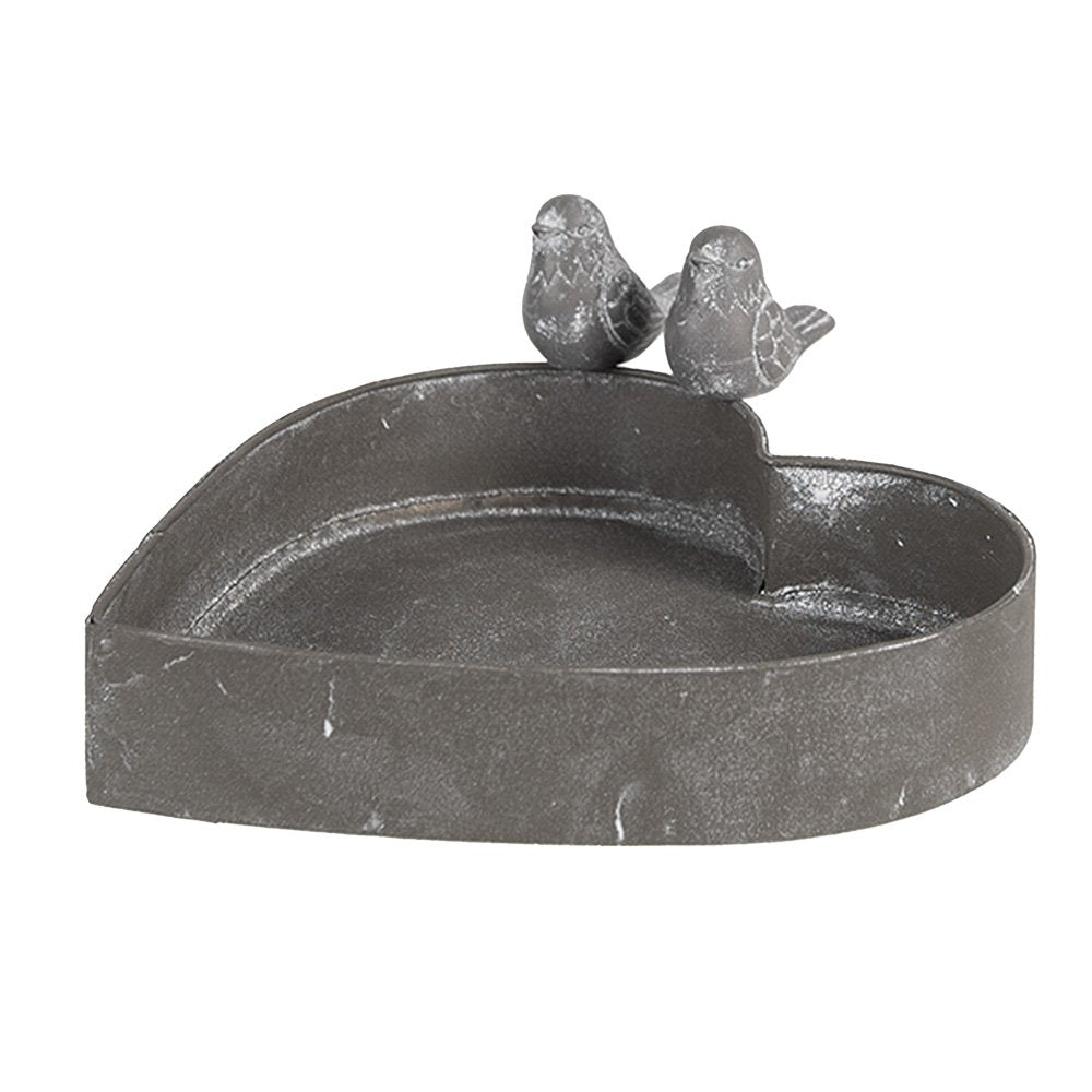 Bloempot Hart 19x17x7 cm Grijs Metaal Planthouder