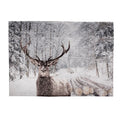 Plaid 130x170 cm Wit Bruin Polyester Hert Deken