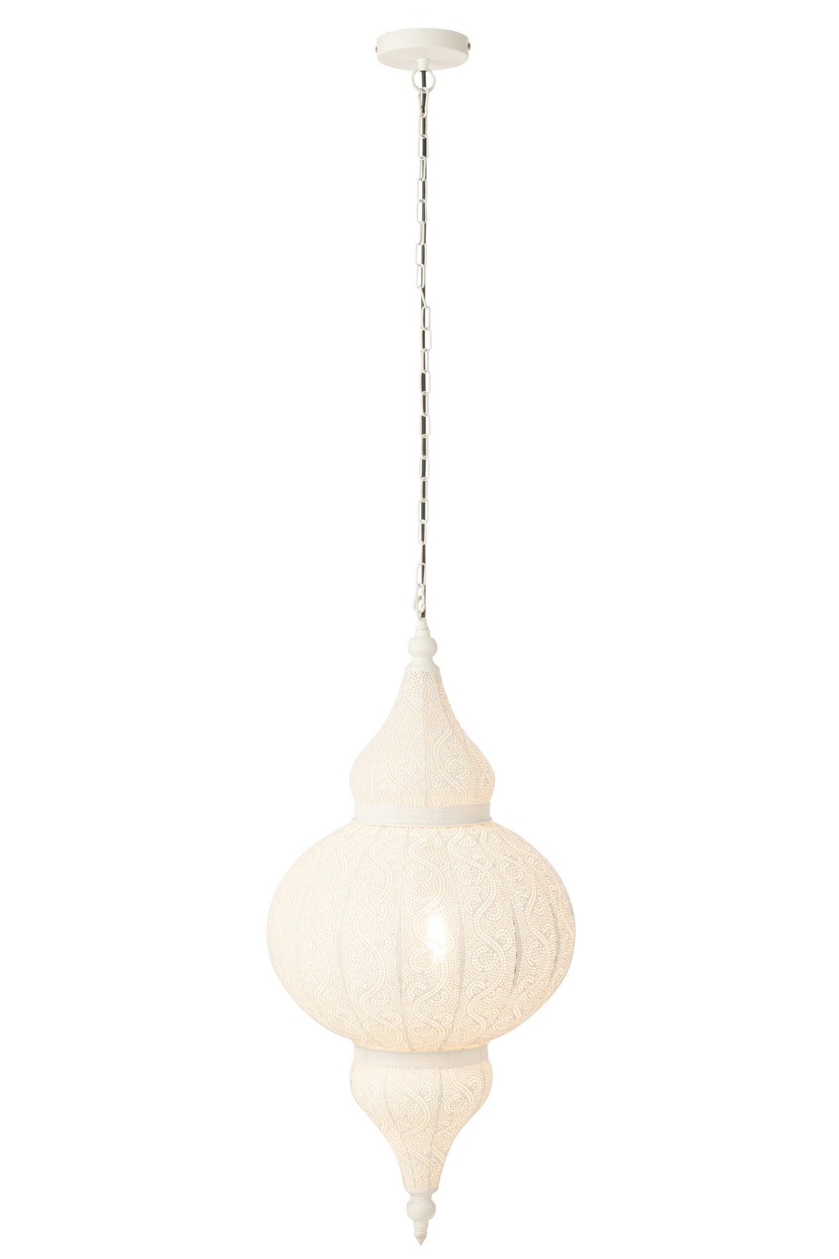 J-Line hanglamp Boor - metaal - wit - large