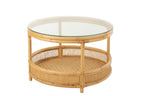 J-Line salontafel Jovelyne - rotan/glas - naturel