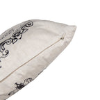Kussenhoes 45x45 cm Beige Zwart Polyester Haan Sierkussenhoes