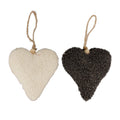 Stoffenhanger hart 13x15x4cm zwart/wit