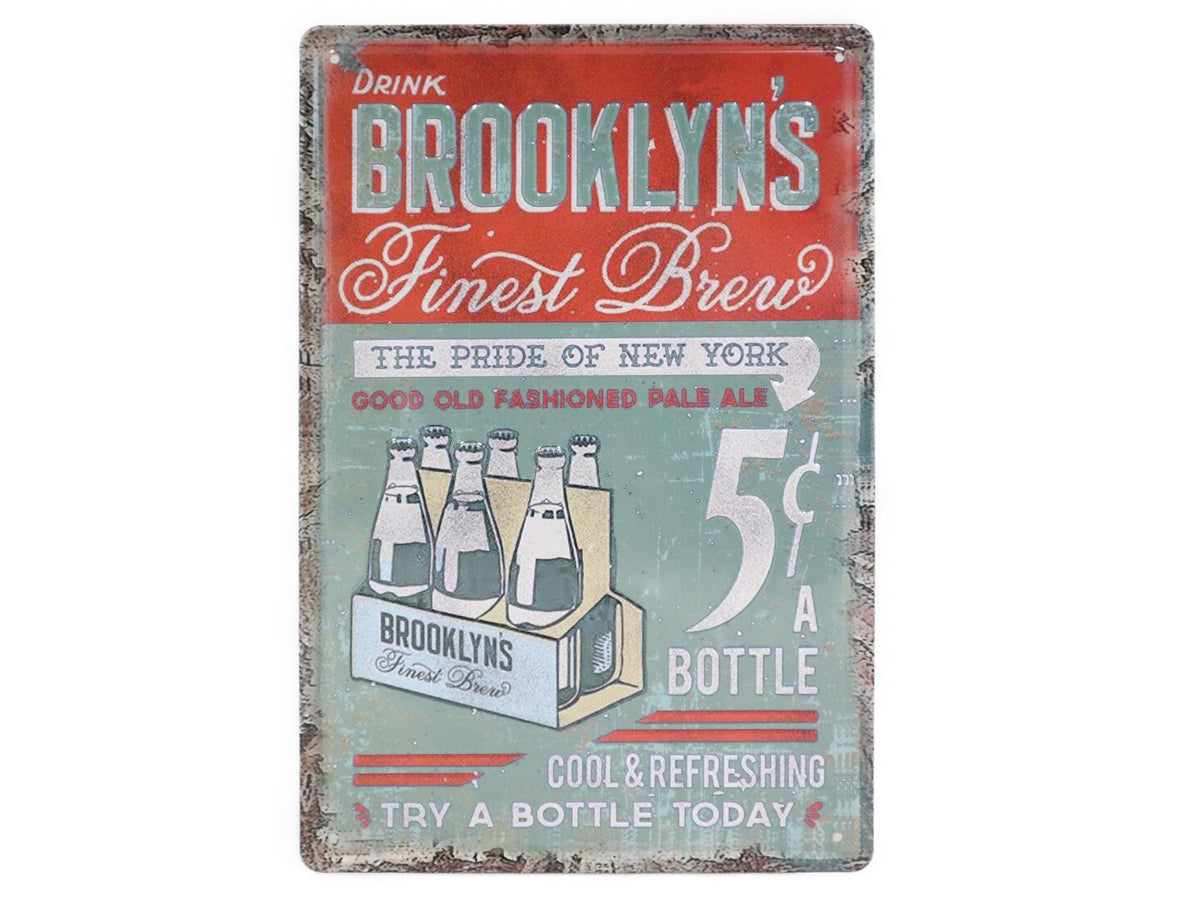 Brooklyn beer Retro Wandbord 20x30