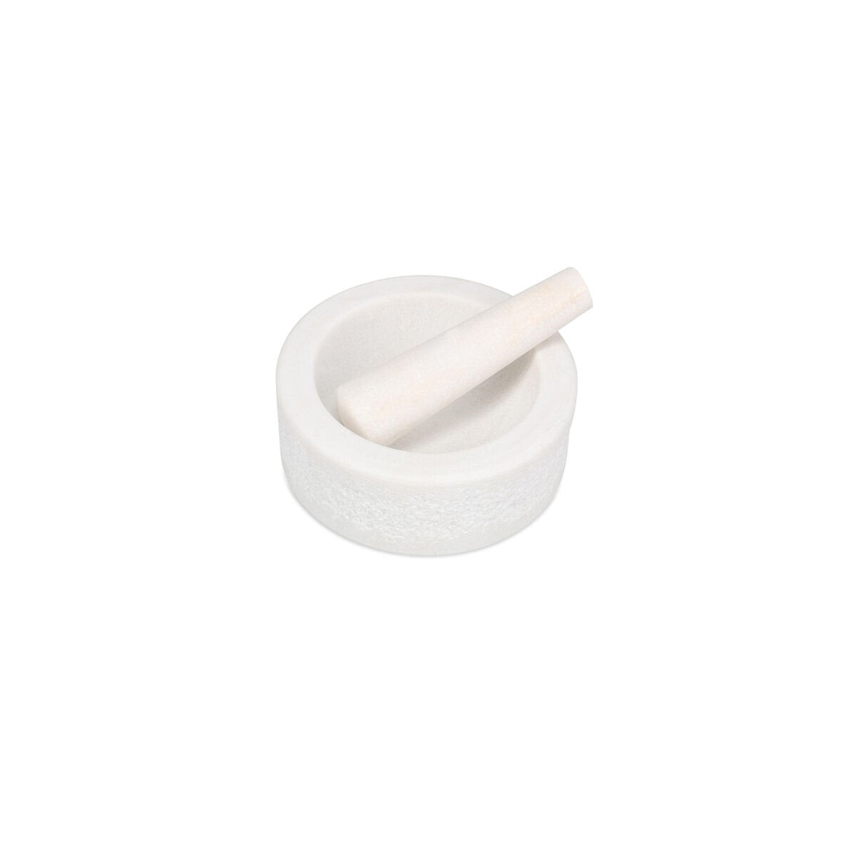 Vijzel en stamper 16xH6cm wit Marbliss