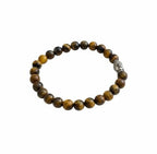 Heren armband Tijgeroog 8 mm met Boeddha kraal