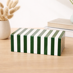 Groen Gestreepte Hars Opbergdoos Moderne MDF Decor Organizer