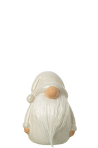J-Line figuur Kabouter Baard - porselein - grijs - L