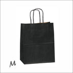 Papieren tas (m) - Zwart - 250 stuks