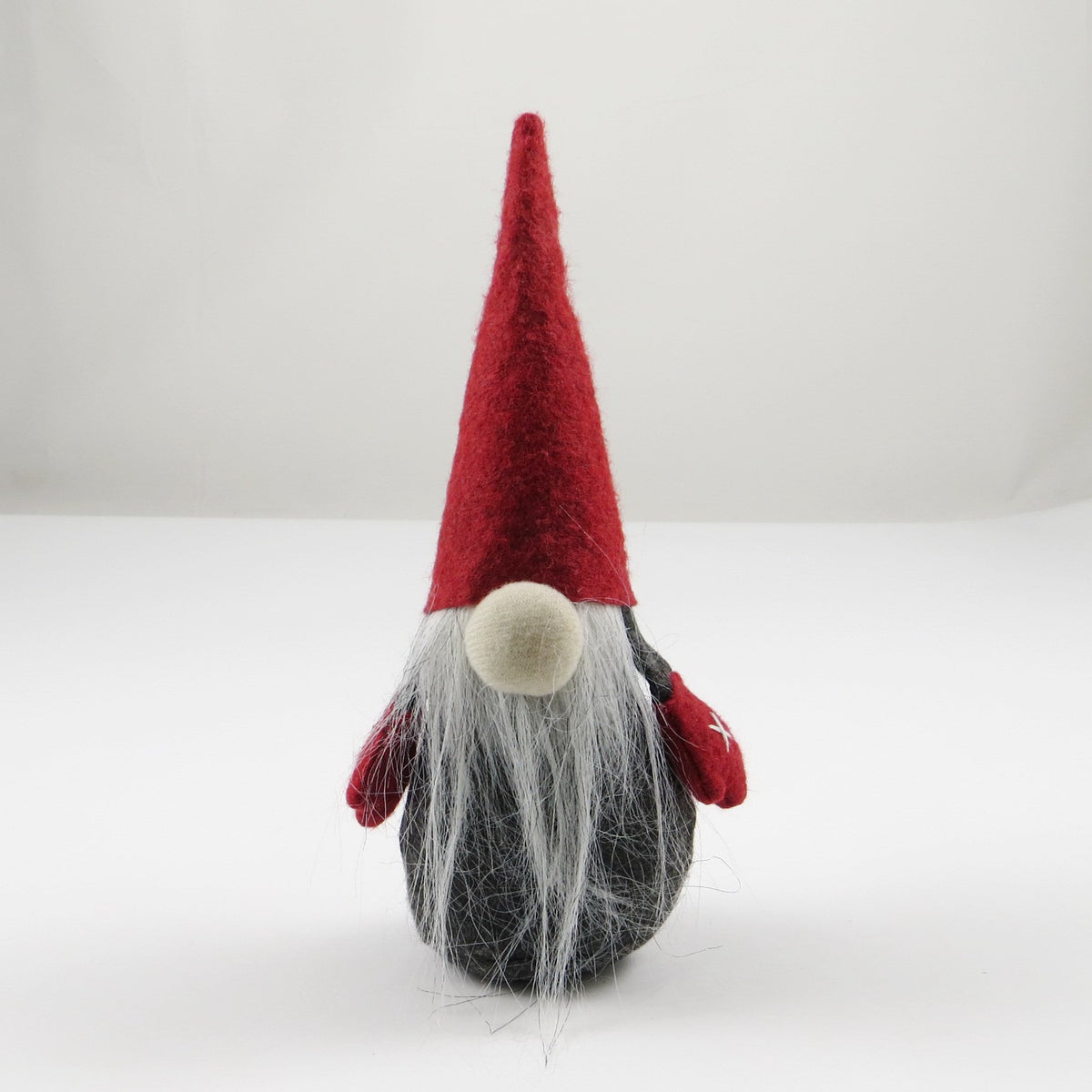 Vilt kabouter 8.5x20cm rood/grijs