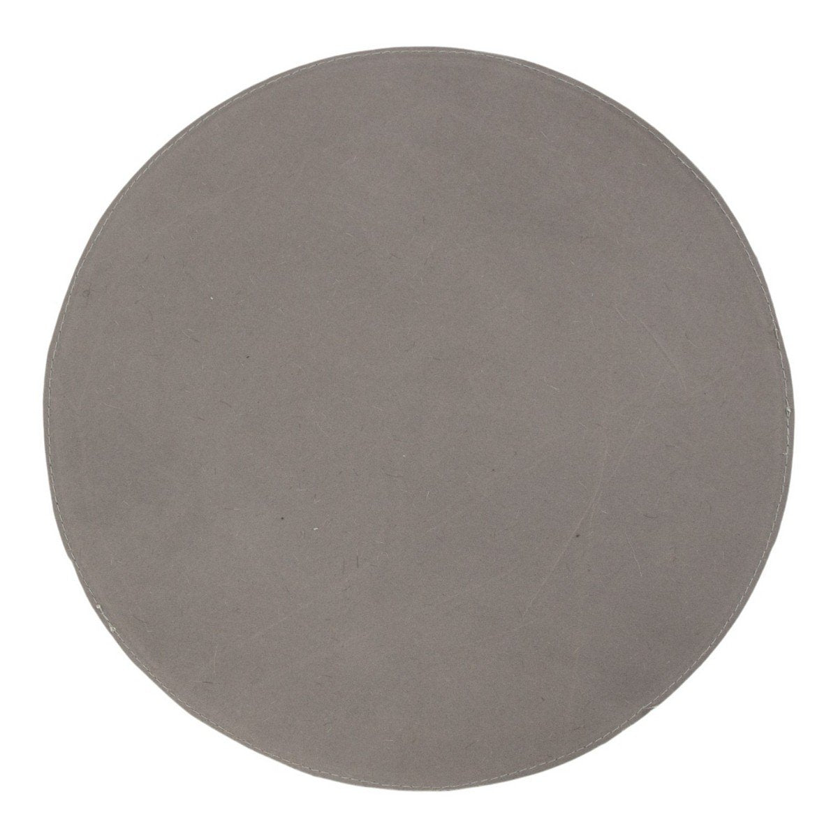 Placemat koehuid rond grijs Ø38cm