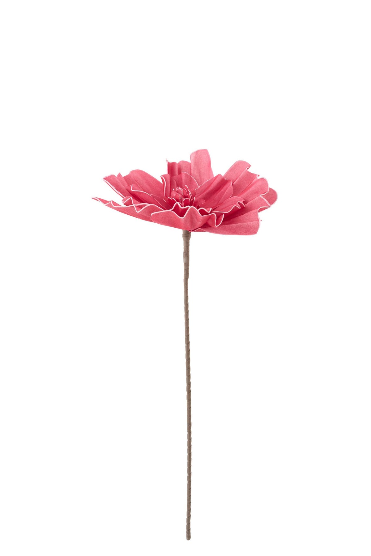 J-Line decoratie Bloem Eva - rubber - roze - S - set van 8