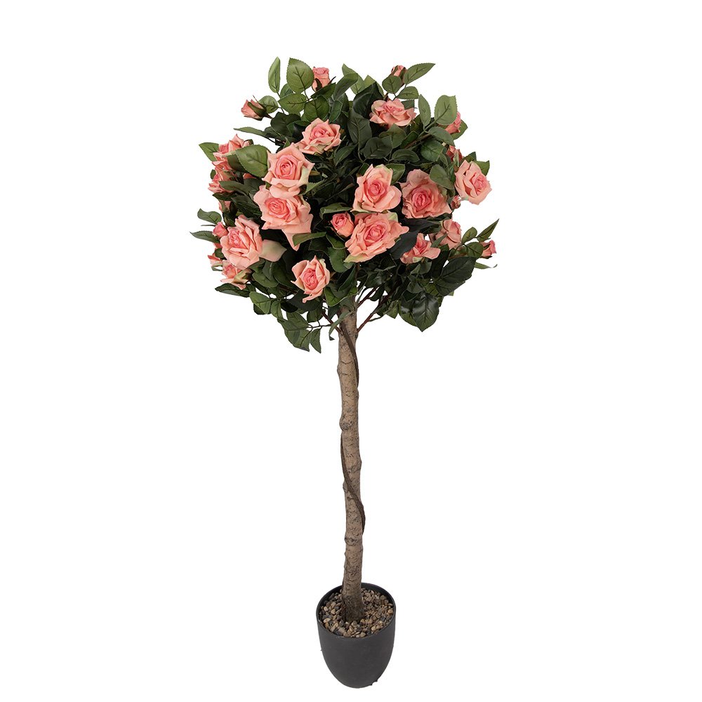 Kunstplant Roos 120 cm Roze Kunststof