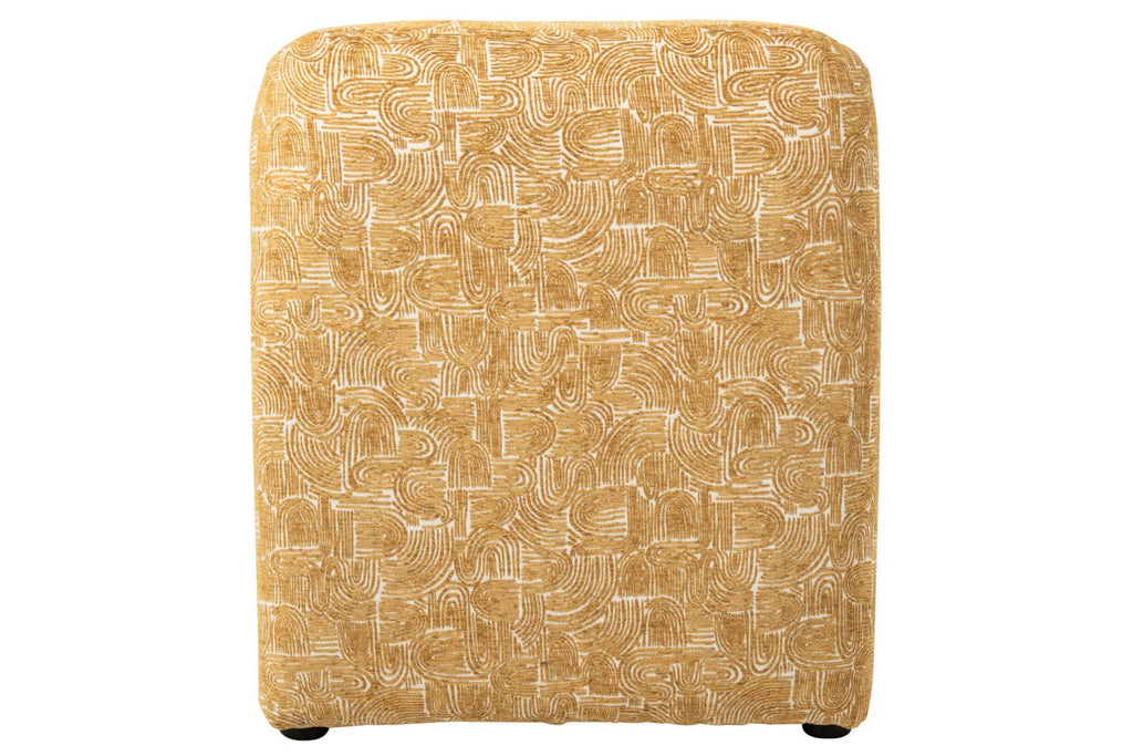 J-Line Chaise longue Margo - multiplex/stof - oker