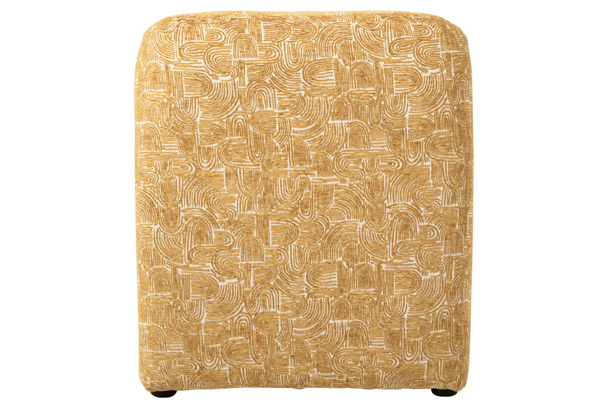 J-Line Chaise longue Margo - multiplex/stof - oker